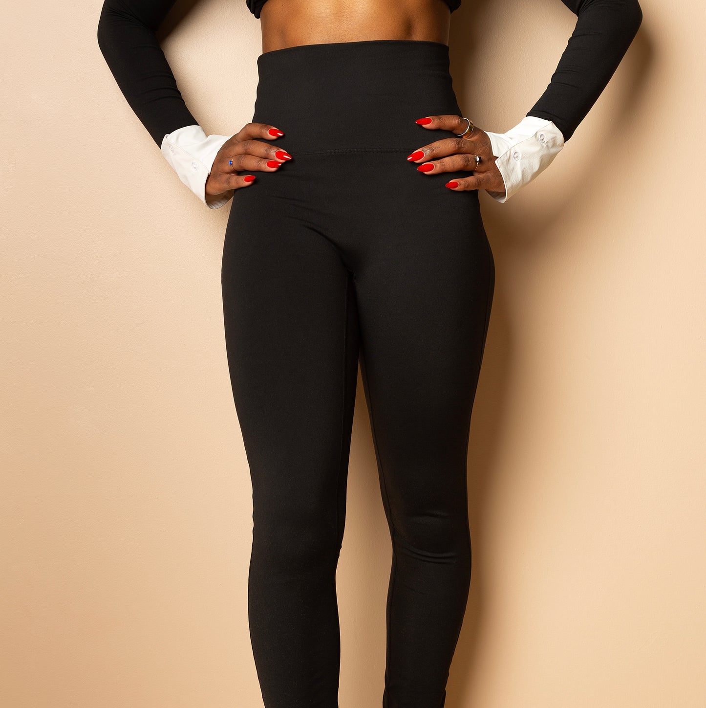 Person wearing black leggings